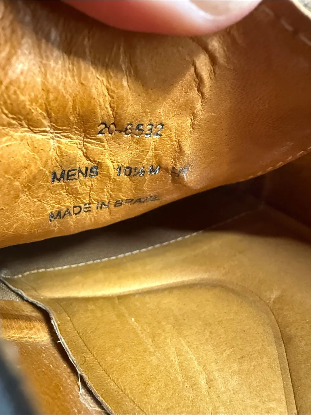 Johnston & Murphy Shoes Mens 10.5 M Classic Brown Leather Derby Plain Toe